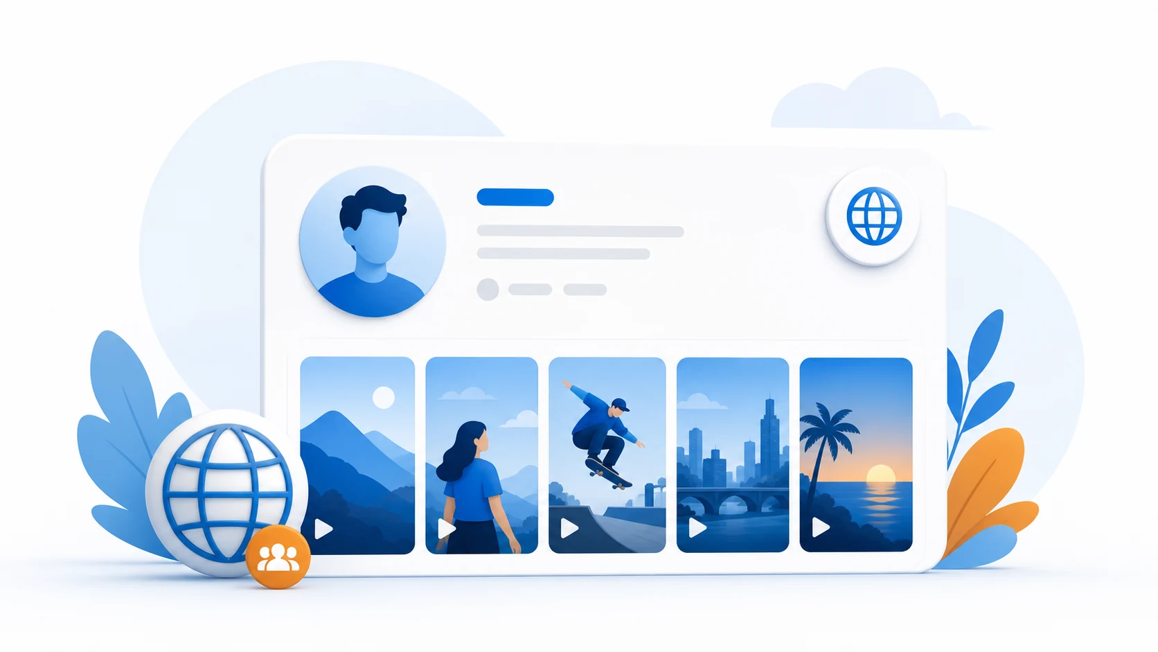 Illustration of a supported public TikTok profile