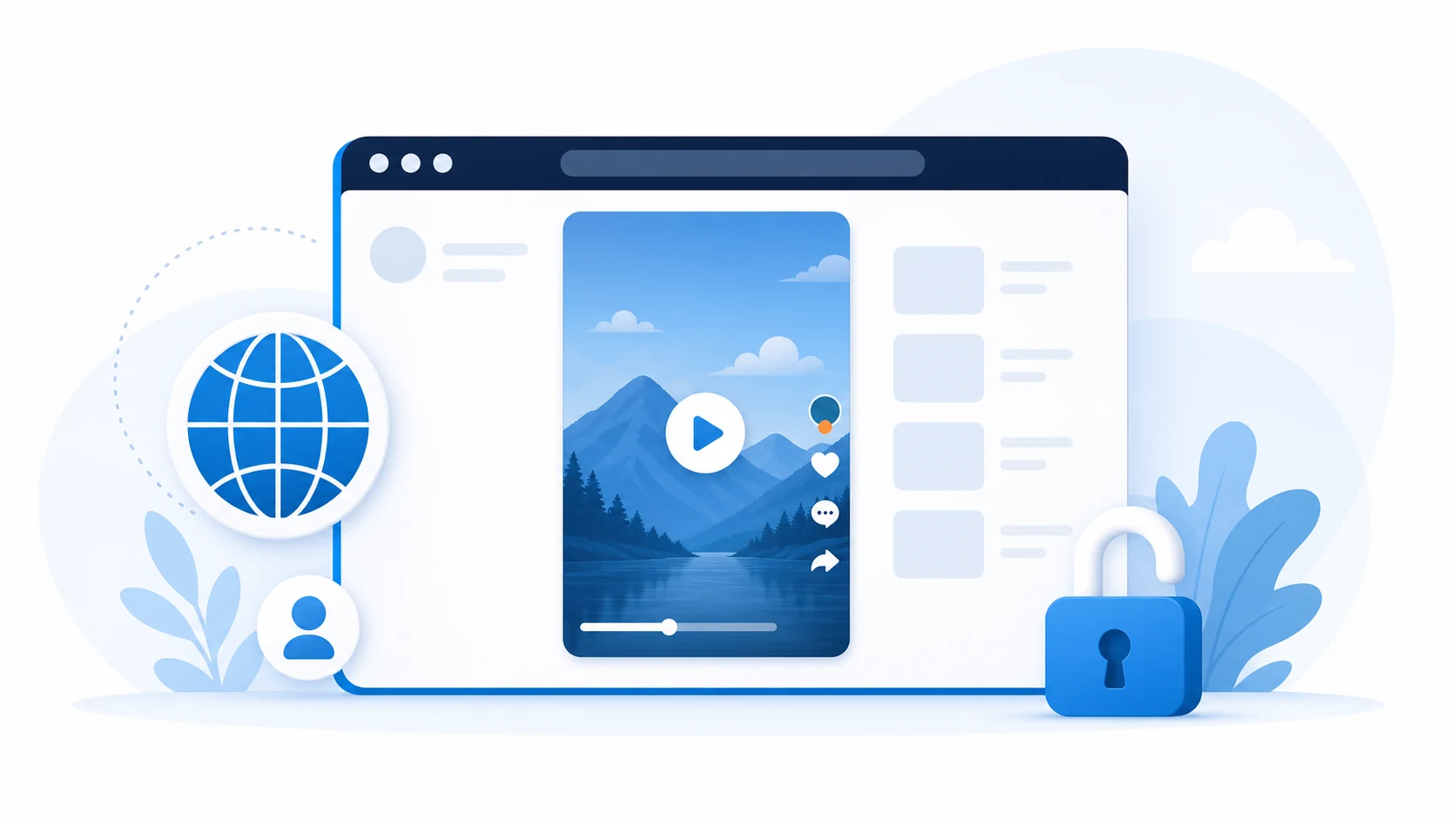 Illustration of a supported public TikTok video